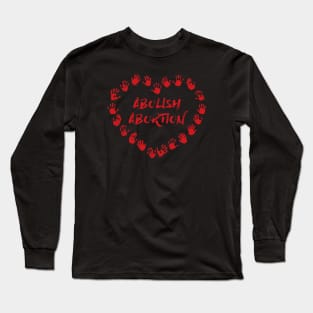 Abolish Abortion - Heart Hands - Red Long Sleeve T-Shirt